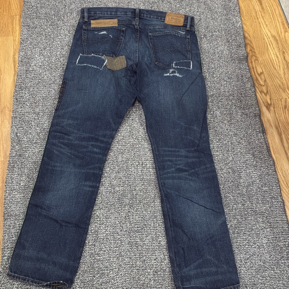 Polo Ralph Lauren Men’s Blue Patchwork Jeans - Picture 9 of 14